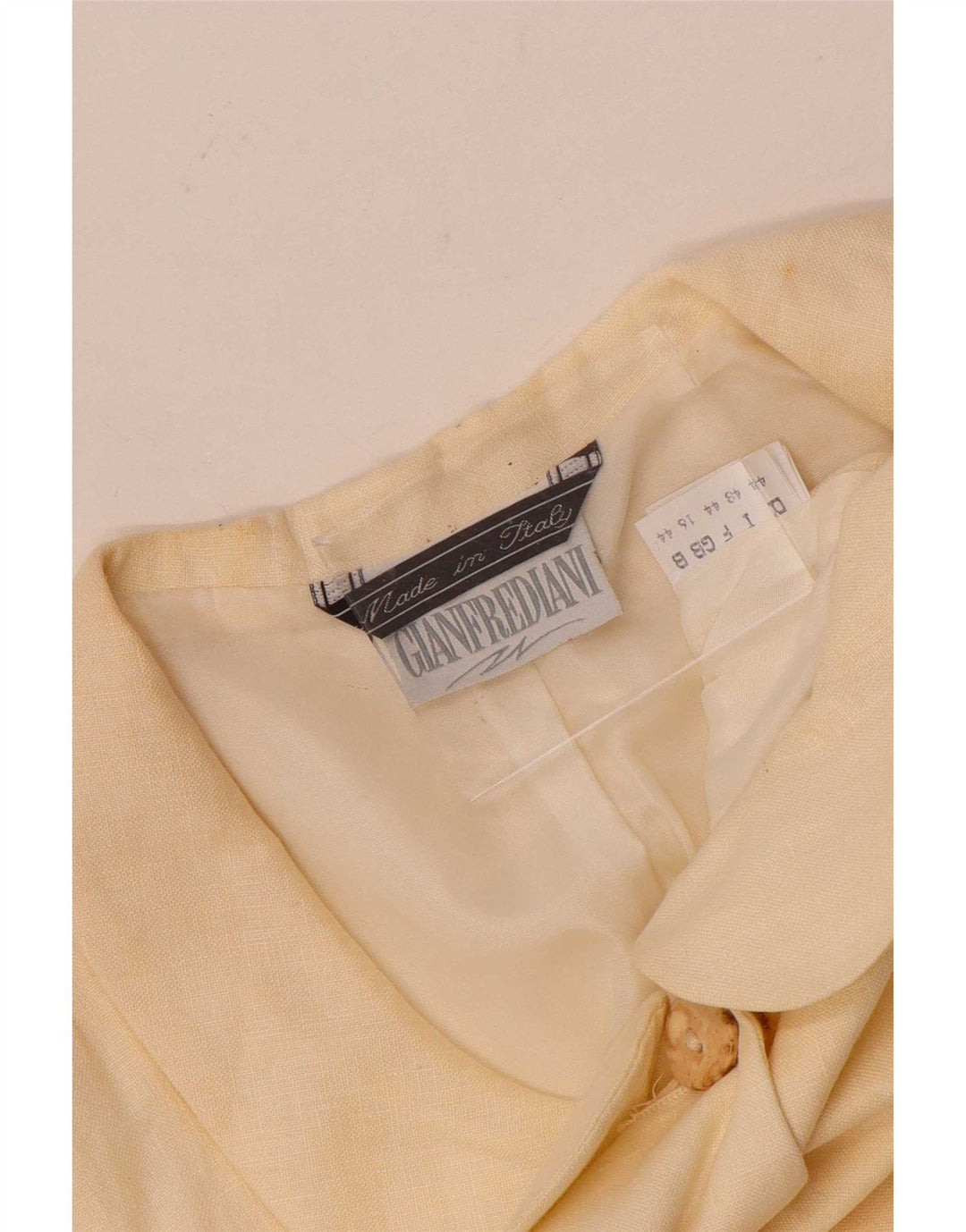 Gianfrediani Damen-Blazer, kurzärmelig, 4 Knöpfe, Gr. 16, Beige