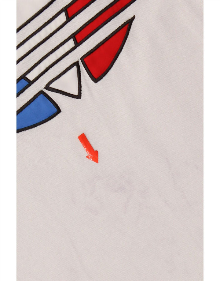 Adidas Herren Grafik-T-Shirt-Oberteil aus mittelweißer Baumwolle