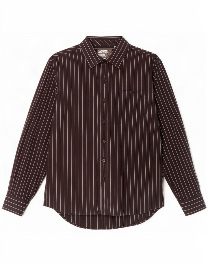 Vans Herrenhemd Mittelschwarze Nadelstreifen-Baumwolle