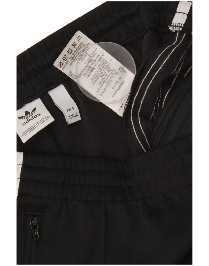 ADIDAS Damen Trainingshose UK 8 Small Schwarz Polyester