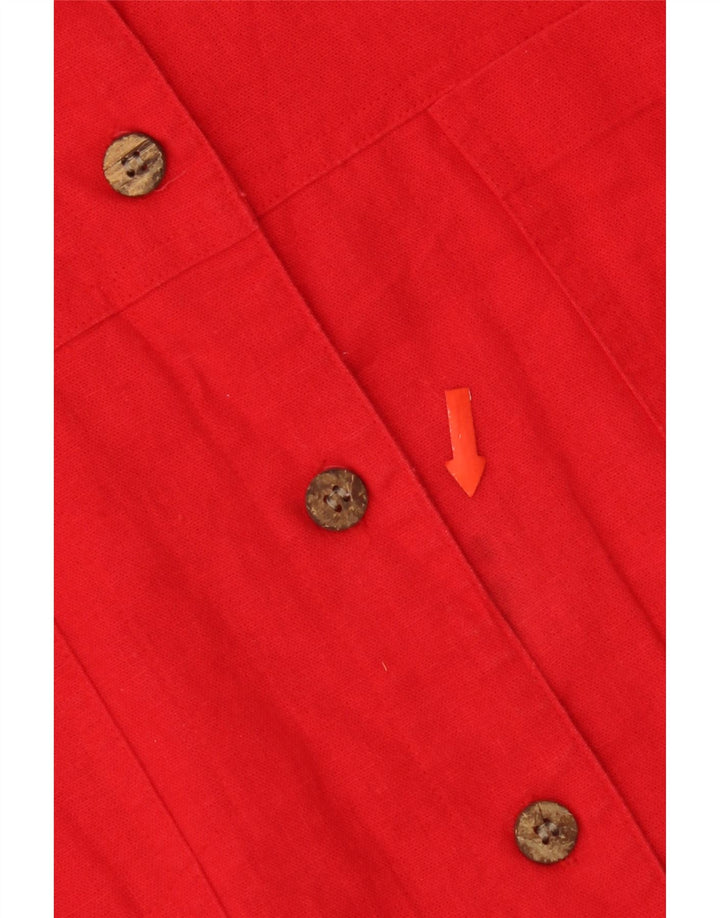 Cristopher & Banks Damen Bomberjacke UK 16 Großes rotes Leinen