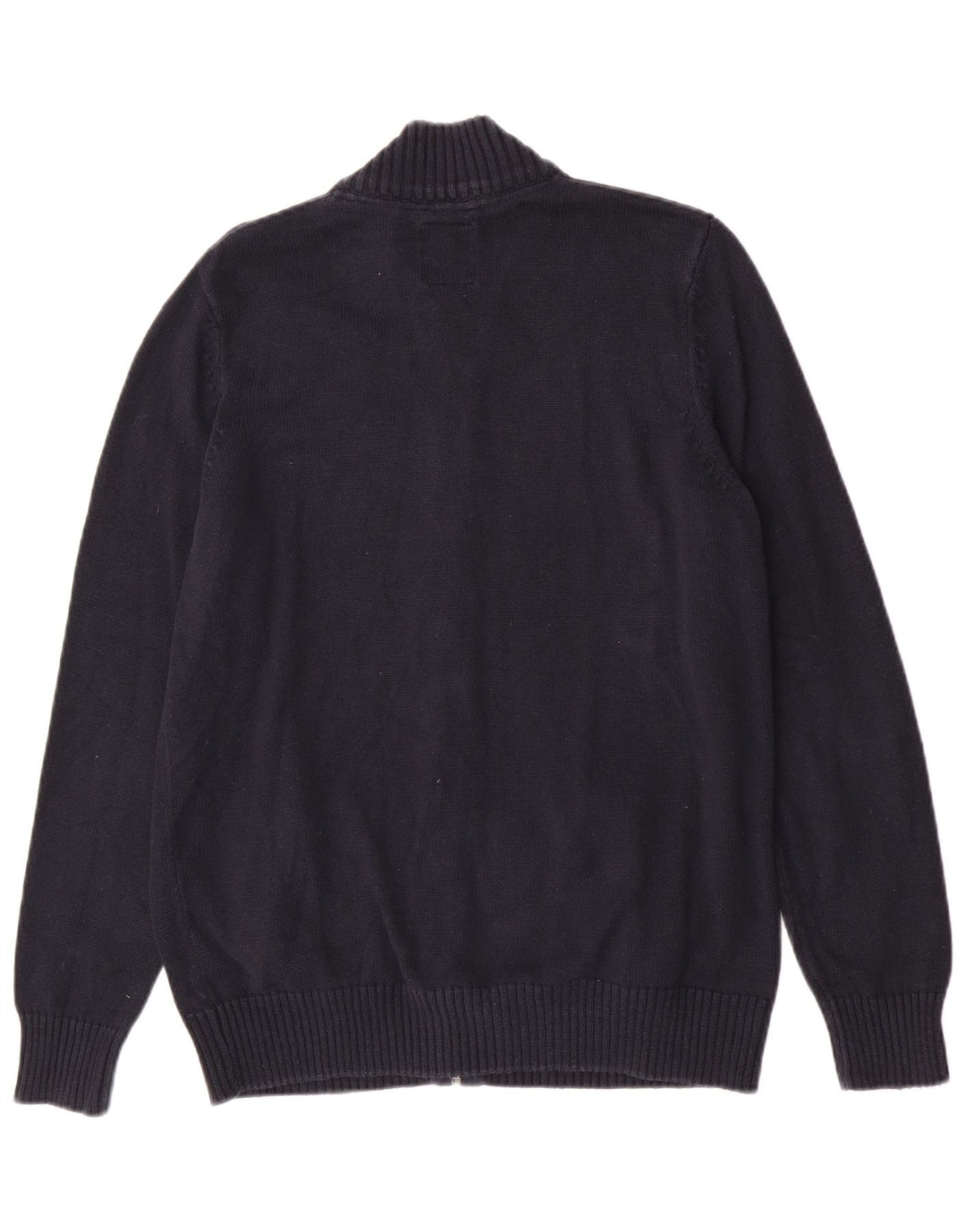 Crew Clothing Herren-Cardigan-Pullover aus Baumwolle in mittlerem Marineblau