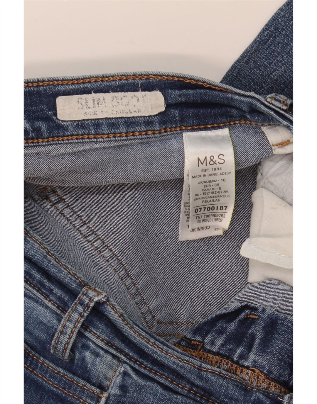 MARKS & SPENCER Damen Bootcut-Jeans mit normaler Passform, UK 10, Größe S, W30, L30, Blau