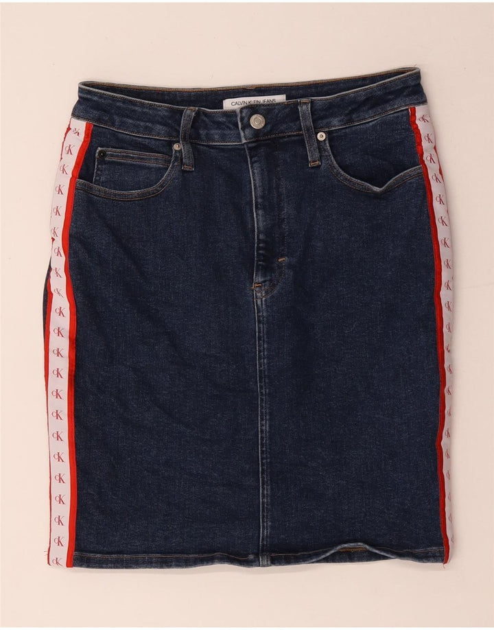 Calvin Klein Jeans Damen Jeansrock W30 Medium Navy Blue Colourblock