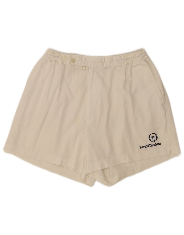 Sergio Tacchini Damen Regular Sport Shorts W28 Small White Sports