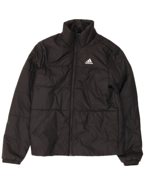 Adidas Herren gepolsterte Jacke UK 36 Small Schwarz Polyester