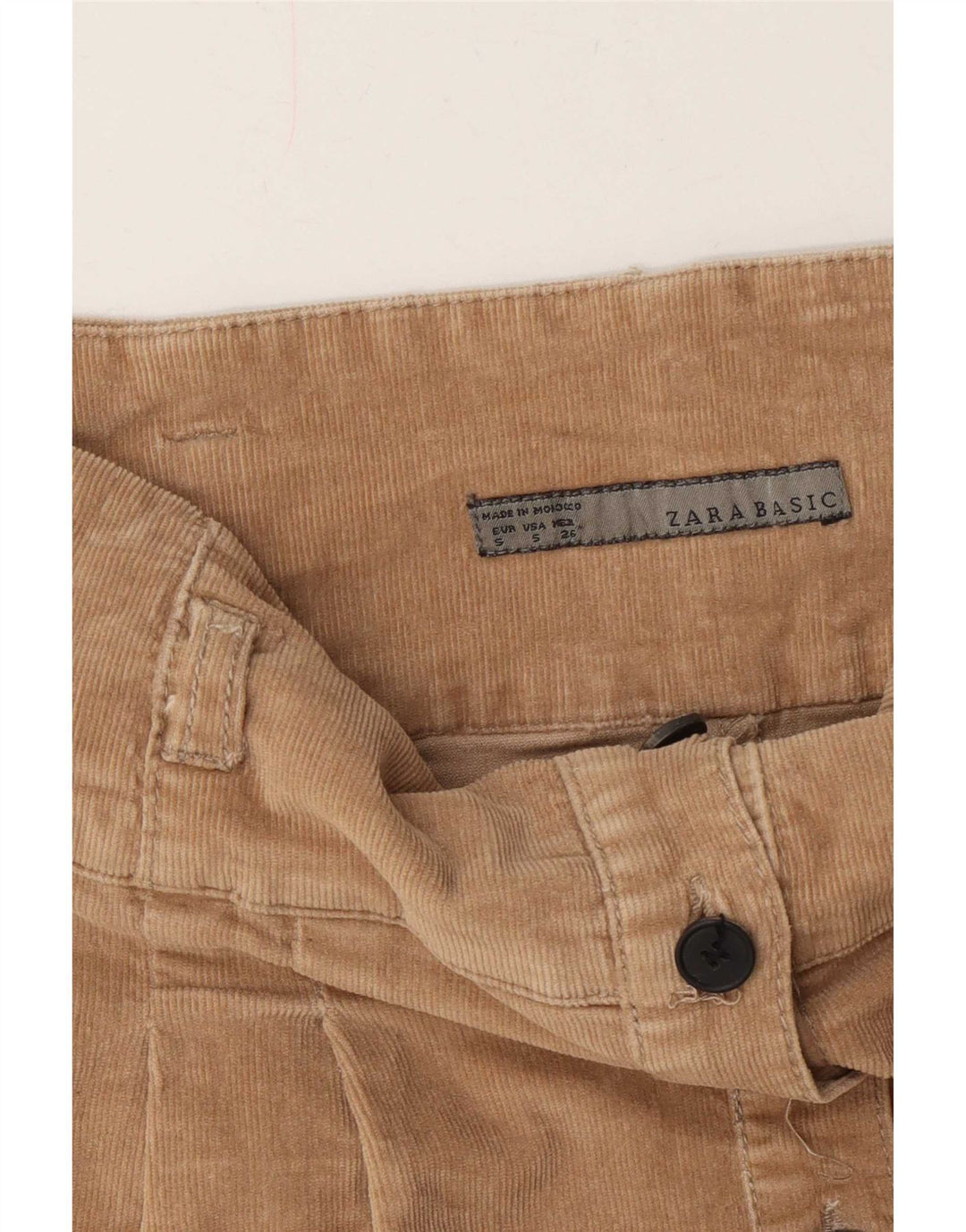 Zara Damen Cordrock Small W26 Beige