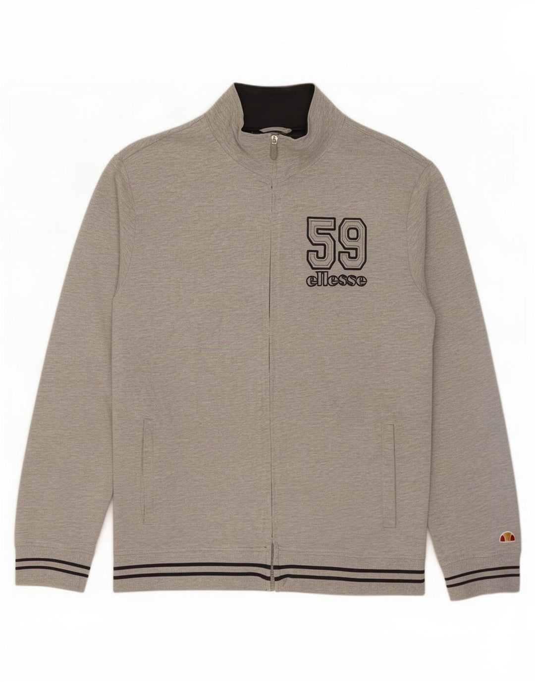 Ellesse Herren-Trainingsanzugoberteil mit Grafik, XL, Grau meliert