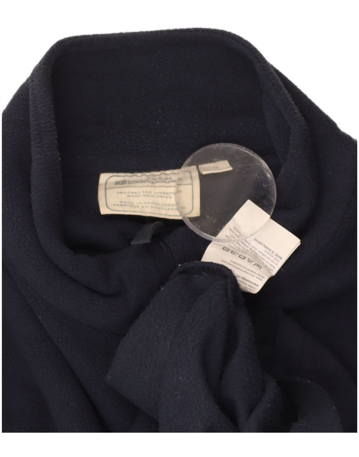 MOUNTAIN WAREHOUSE Mens Zip Neck Fleece Jumper Medium Navy Blue Polyester
