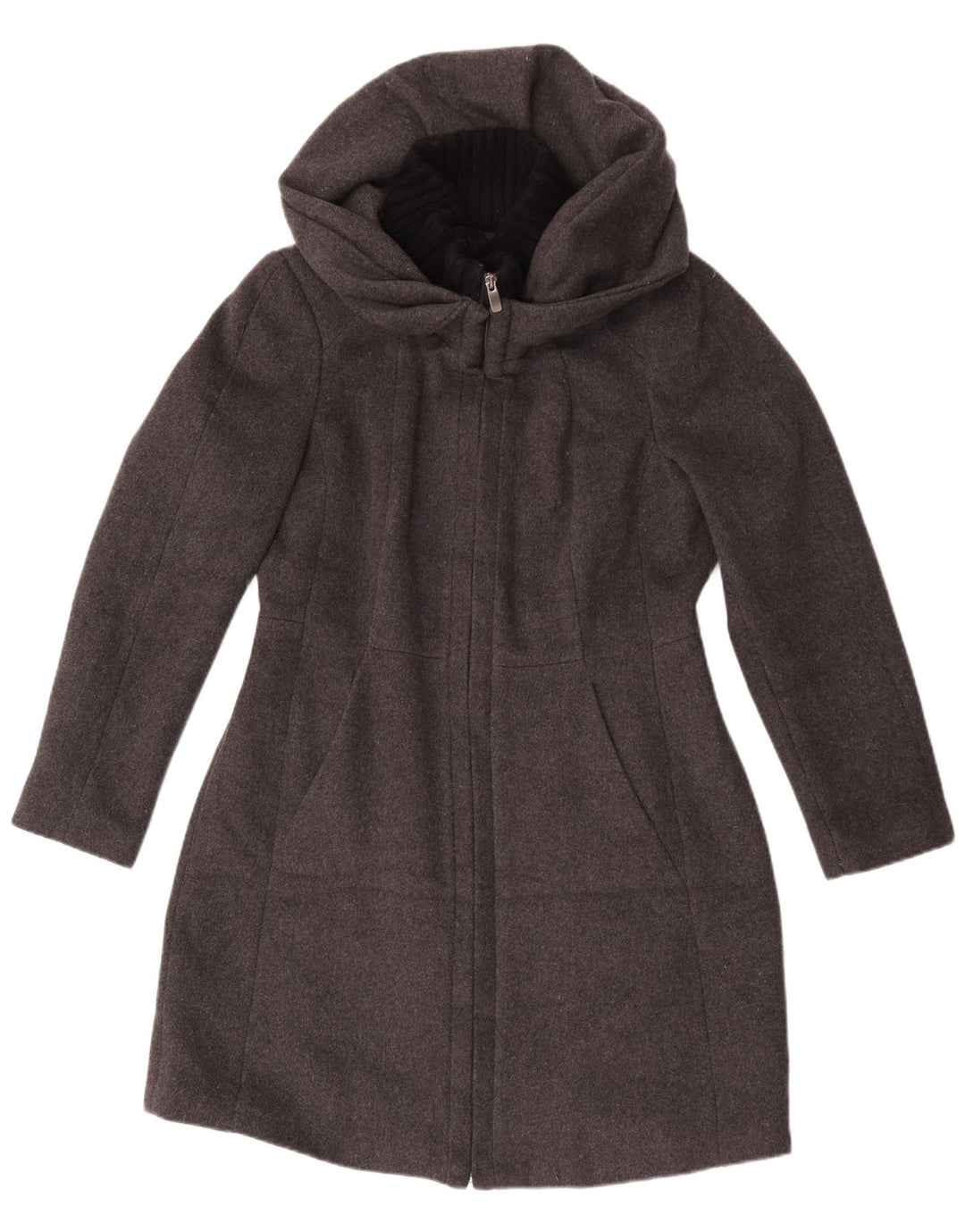 Zara Damen Kapuzenmantel UK 18 XL Grau