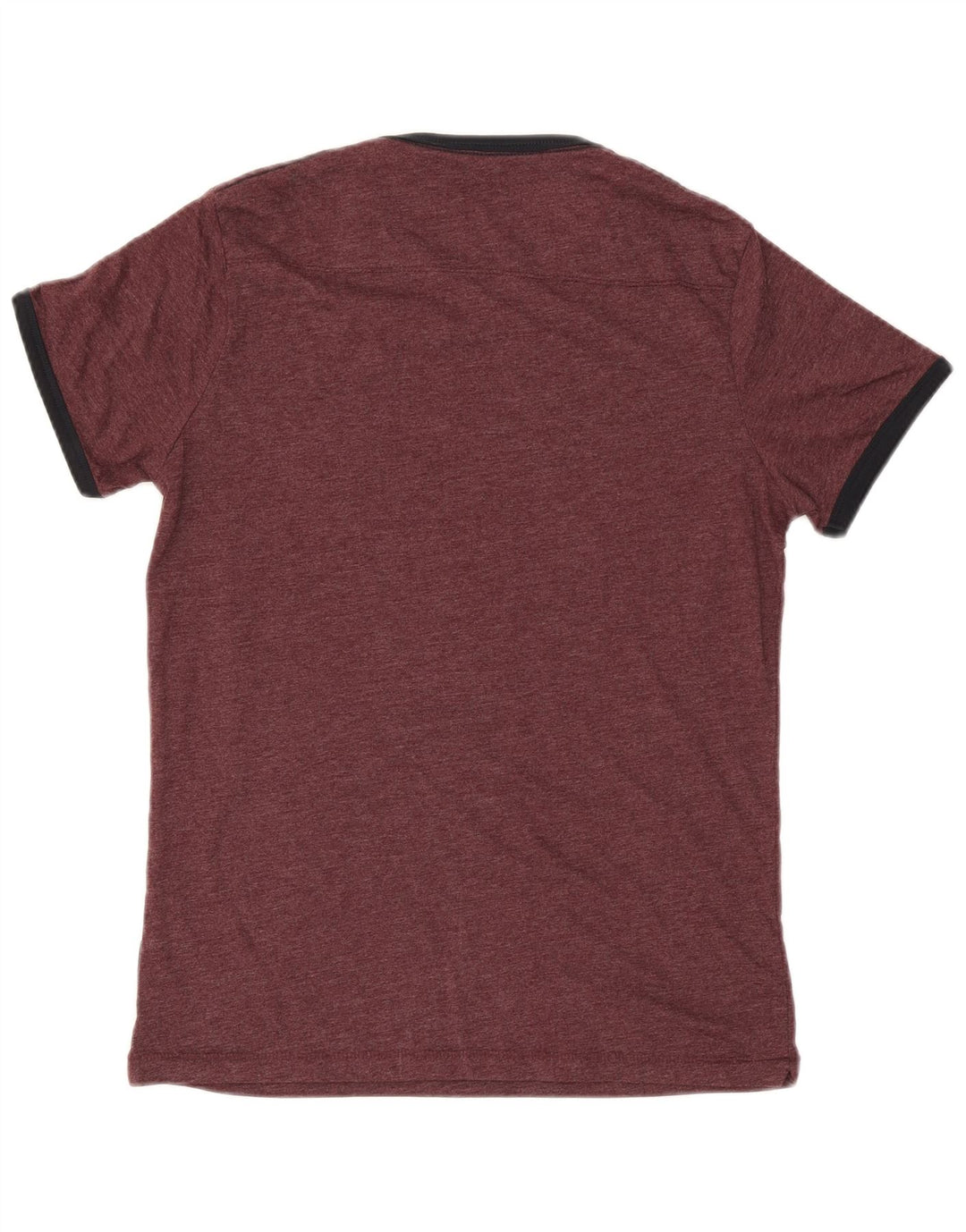 French Connection Herren-T-Shirt-Oberteil, mittelgroß, Burgunderrot, Baumwolle
