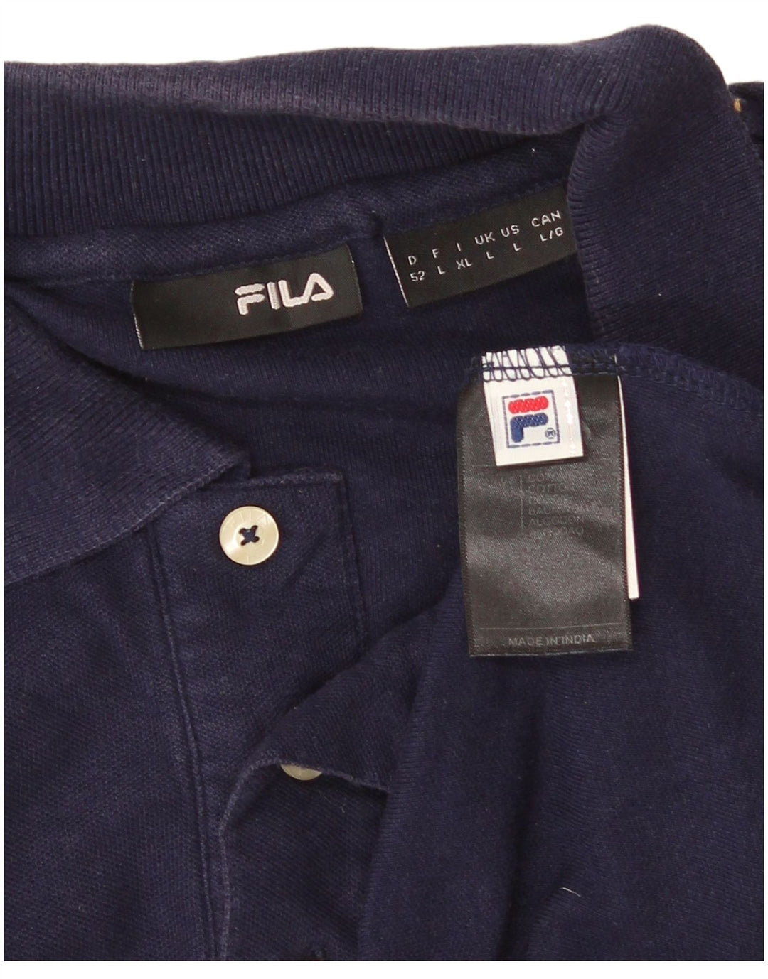 FILA Herren-Poloshirt, große marineblaue Baumwolle