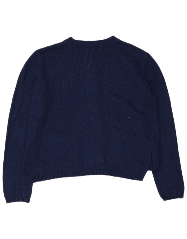 Topshop Damen-Strickjacke in Übergröße, Gr. 10, Größe S, Marineblau, Acryl