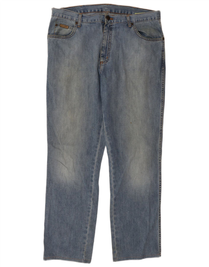 Wrangler Herren Texas Straight Jeans W36 L32 Blaue Baumwolle