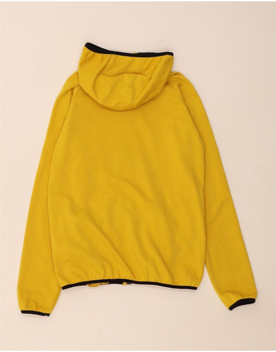 K-Way Jungen-Kapuzenpullover mit Reißverschluss, 13–14 Jahre, gelbes Polyester