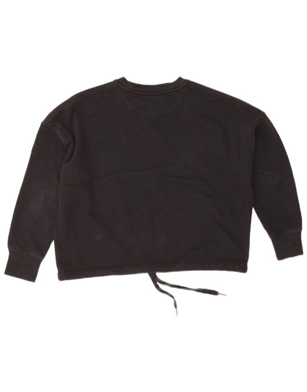 Calvin Klein Womens Golf Crop Oversized Top 3/4 Ärmel UK 10 Small Schwarz