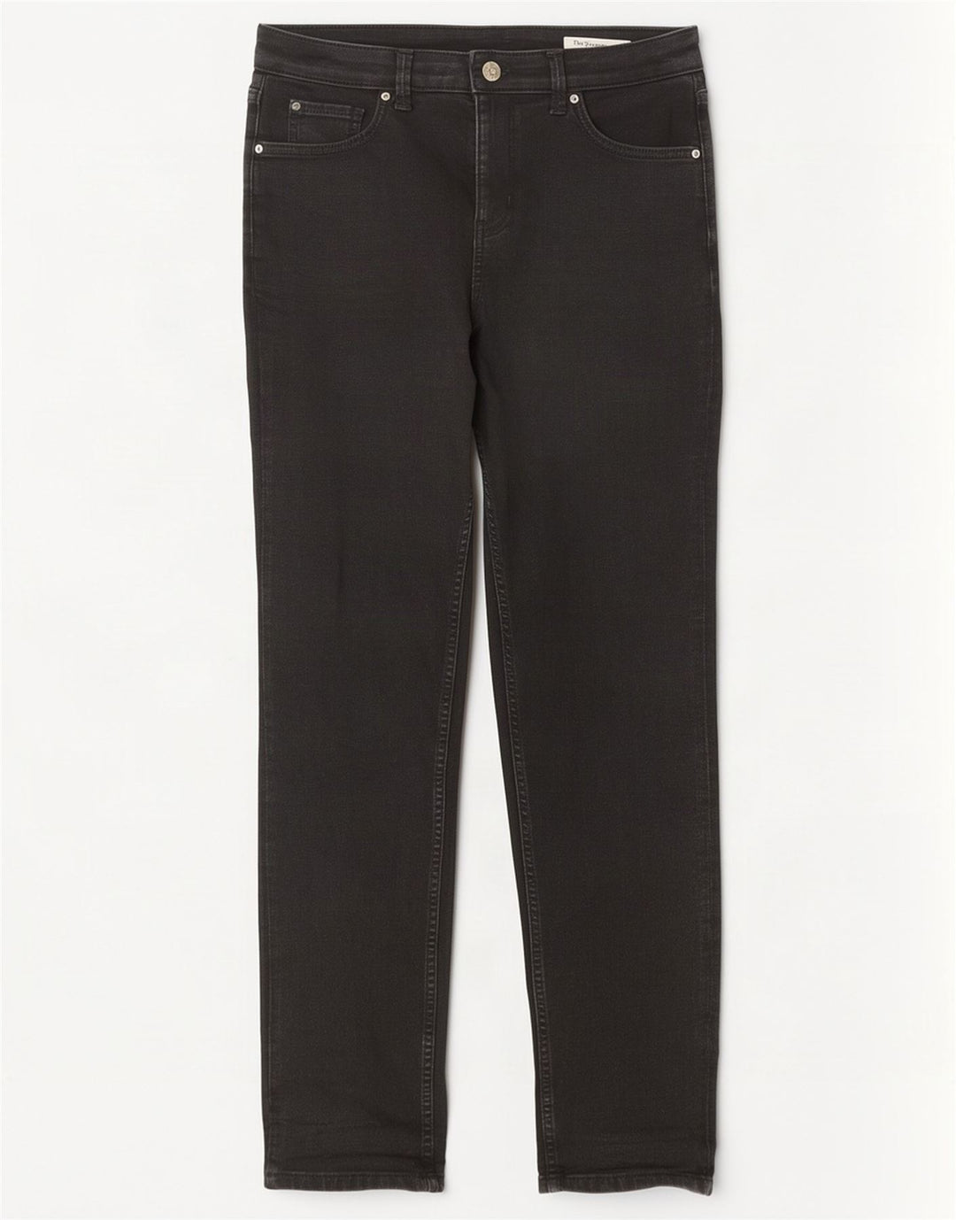 Marks & Spencer Damen The Sienna Straight Jeans UK 12 Medium W32 L30 Schwarz
