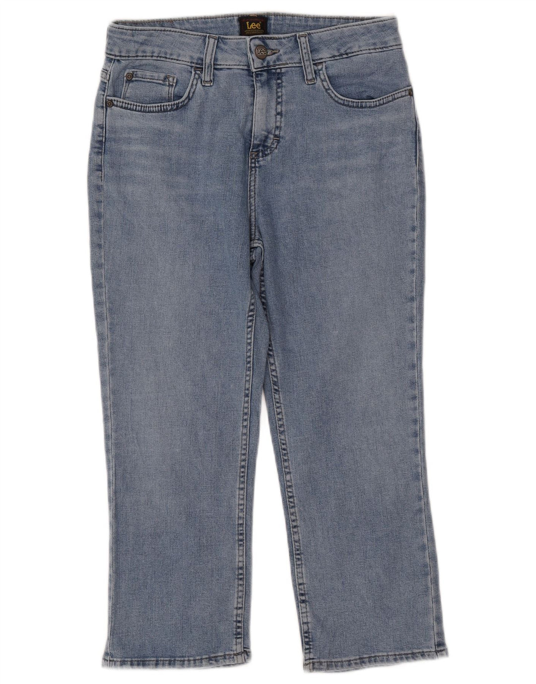 LEE Damen Capri-Jeans US 8 Medium W32 L22 Blaue Baumwolle