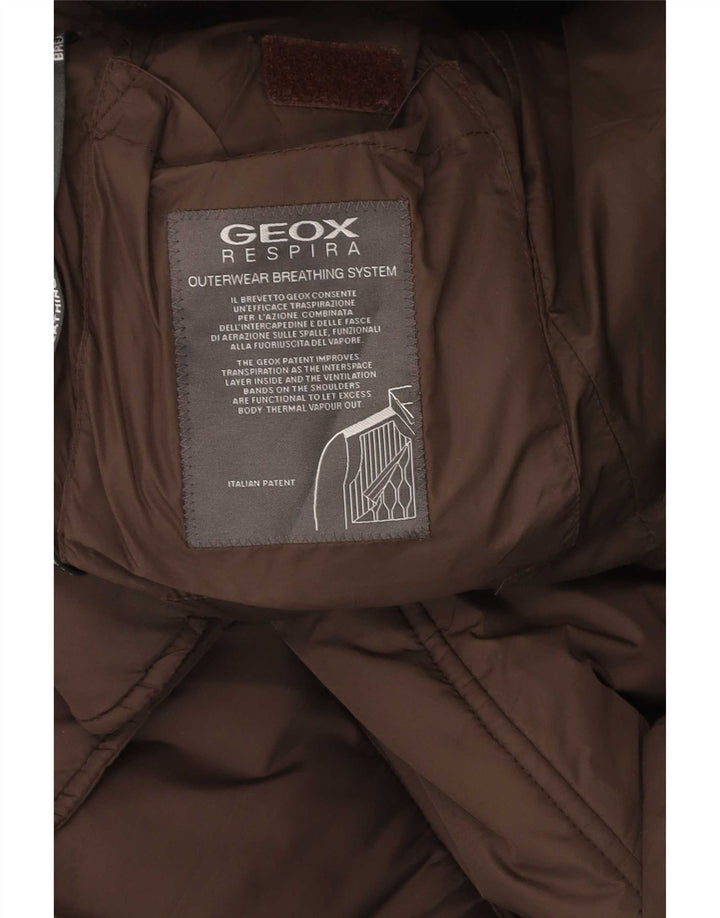 Geox Herren Regular Fit Wattierte Jacke UK 38 Mittelbraun