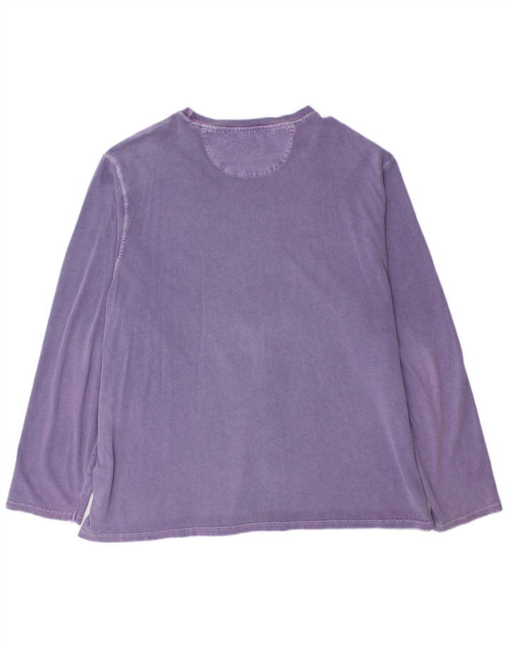Fat Face Herren-Top, langärmelig, 2XL, Lila, Baumwolle