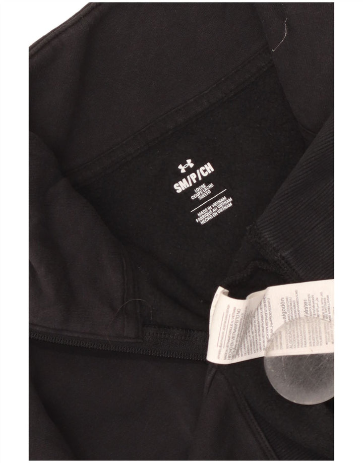 Under Armour Damen-Sweatshirt in Übergröße mit Reißverschluss am Hals, Gr. 10, Größe S, Schwarz