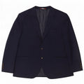 Marks & Spencer Herren Kurzblazer Jacke UK 46 3XL Marineblau Nadelstreifen