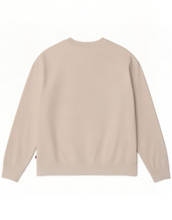 Tommy Hilfiger Damen Grafik-Sweatshirt-Pullover UK 14 Mittelweiße Baumwolle