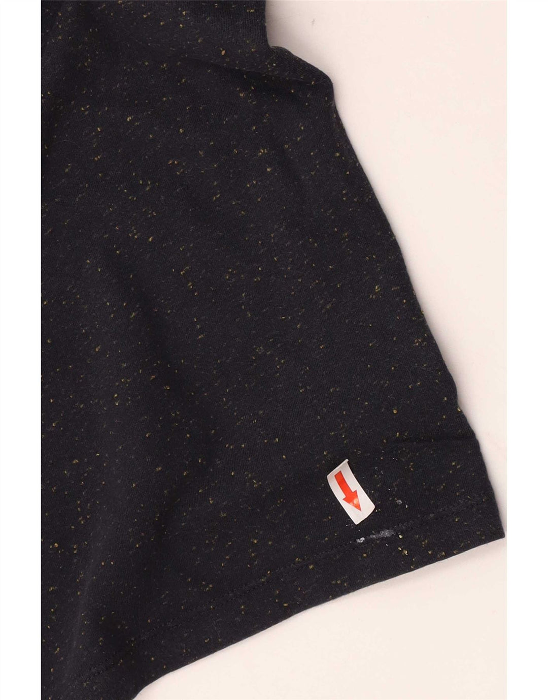 Cos Herren-T-Shirt-Oberteil, mittelgroß, marineblau gesprenkelte Baumwolle