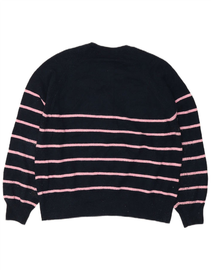 MARKS & SPENCER Damen-Pullover mit Knopfkragen, Gr. 14, mittleres Marineblau