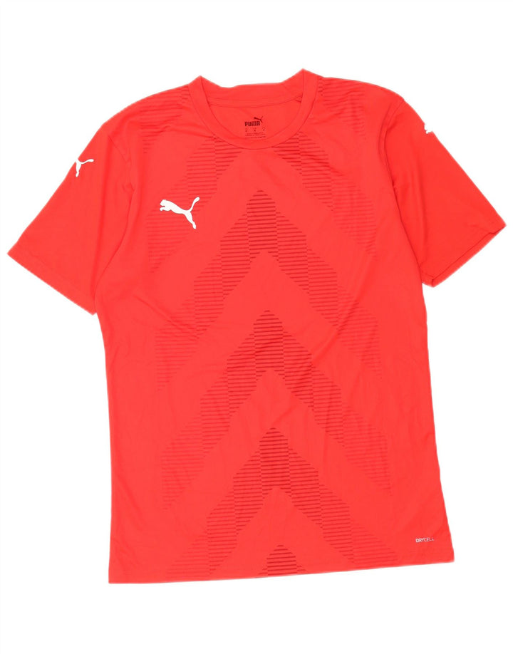 Puma Herren T-Shirt Top Medium Red Chevron Polyester