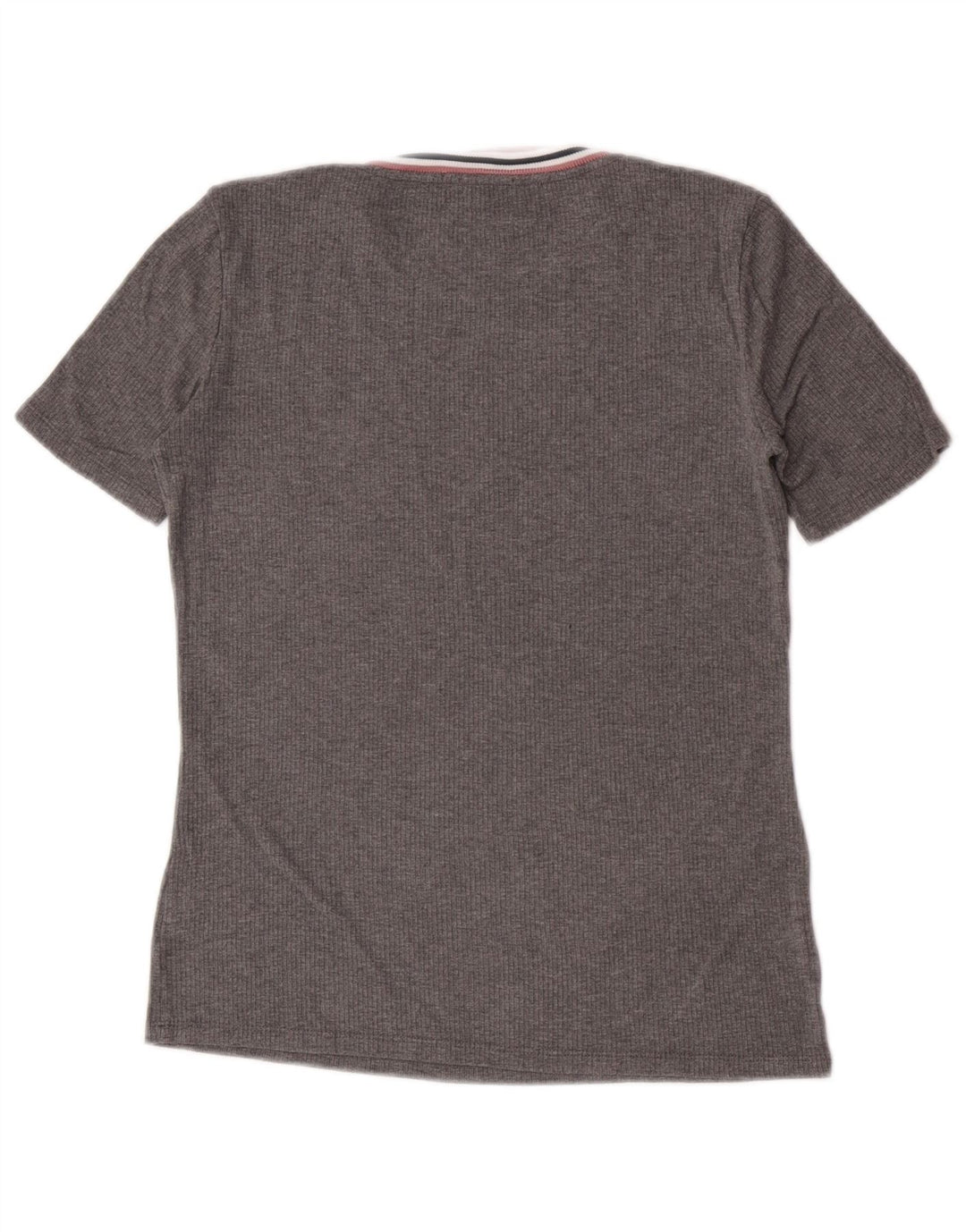 Massimo Dutti Damen T-Shirt Top UK 10 Small Grau