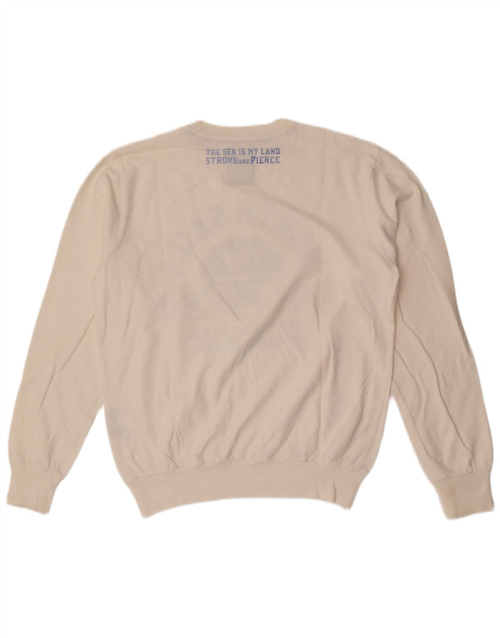 North Sails Herren-Sweatshirt mit Grafik, mittelweiße Baumwolle