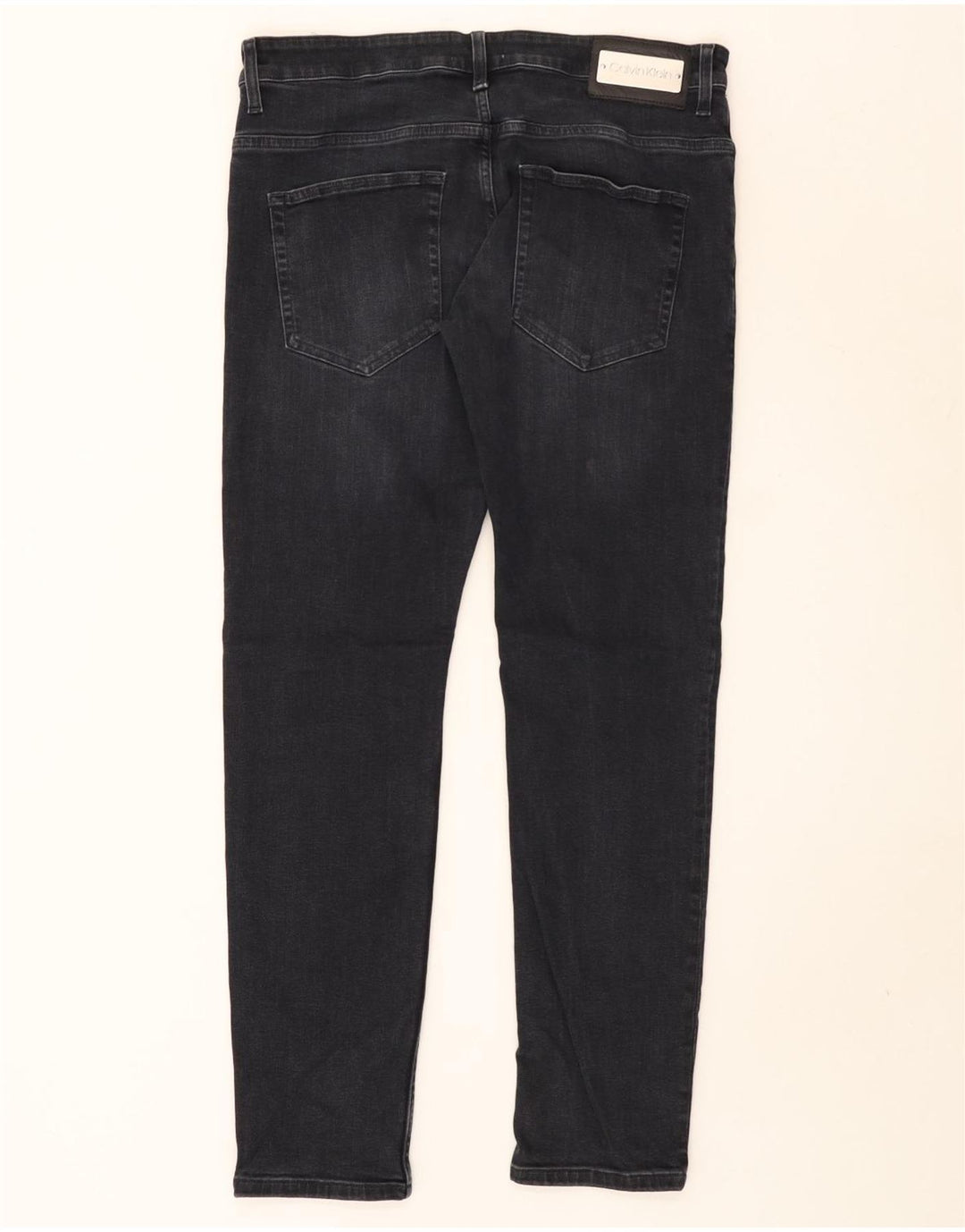 Calvin Klein Herren Slim Jeans W33 L32 Schwarze Baumwolle