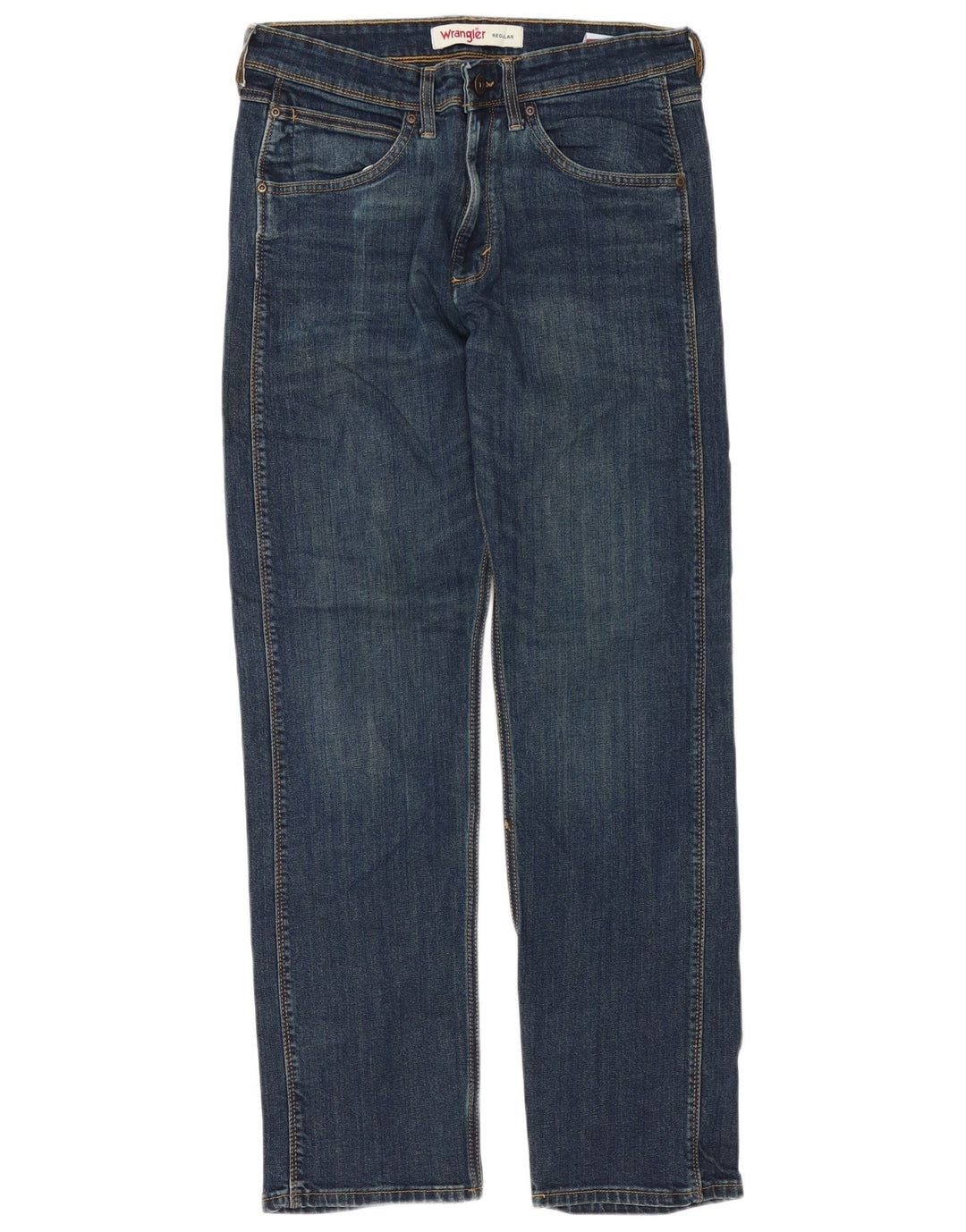 Wrangler Herren Regular Fit Straight Jeans W30 L30 Blaue Baumwolle