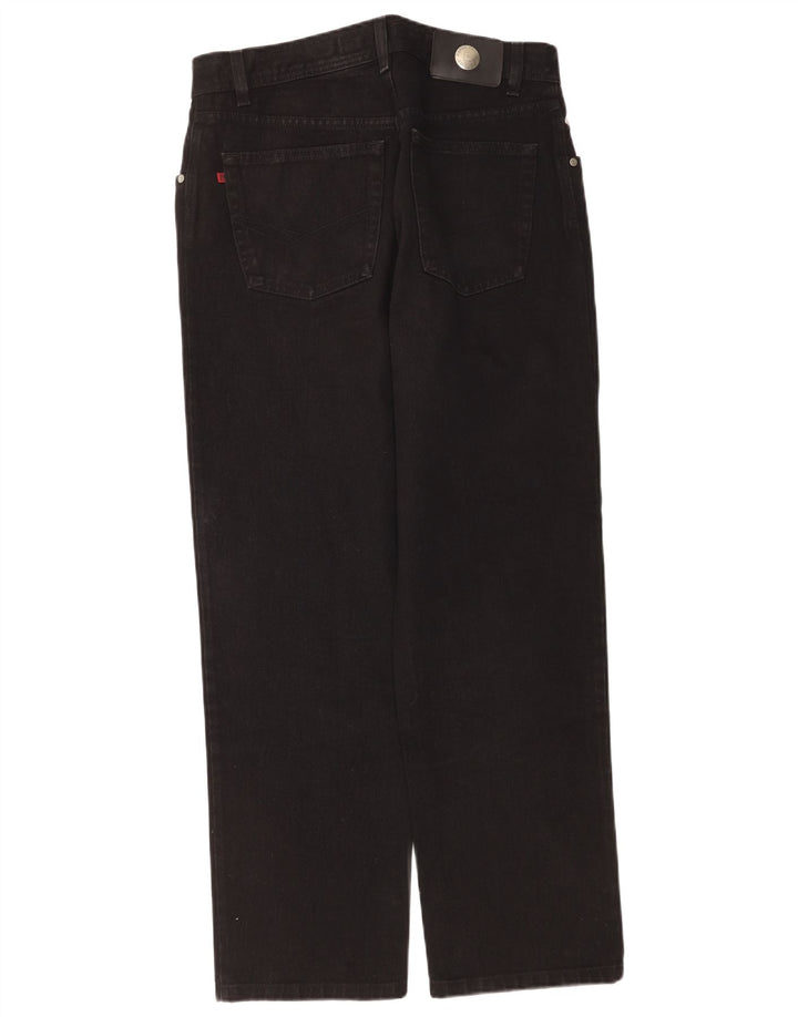 Pierre Cardin Herren Straight Jeans W33 L30 Schwarze Baumwolle