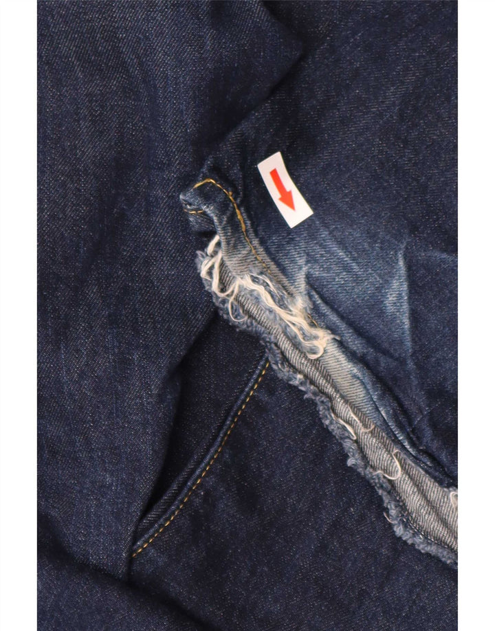 Marks & Spencer Herren Straight Jeans W42 L31 Marineblaue Baumwolle