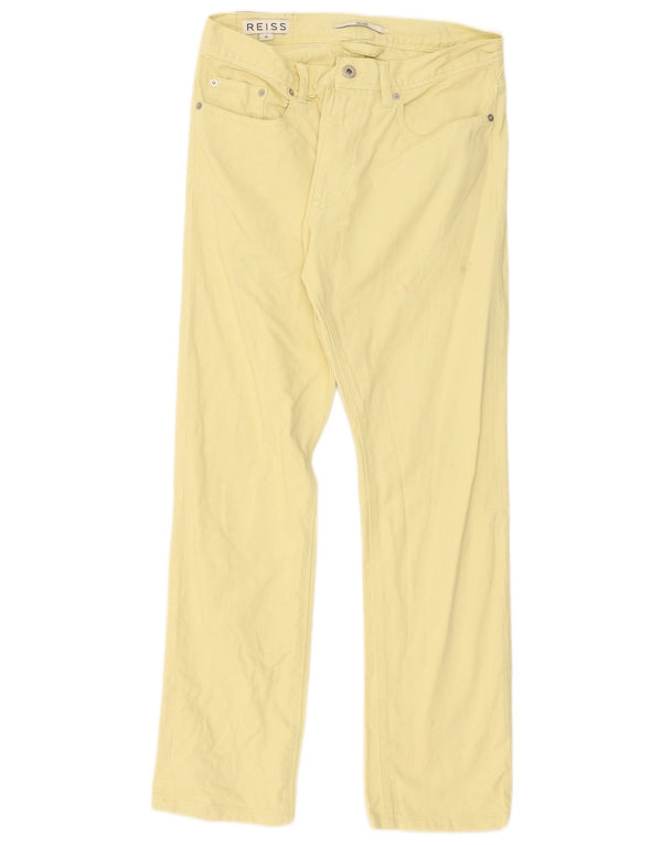 Reiss Damen Drake Straight Jeans W32 L29 Gelb