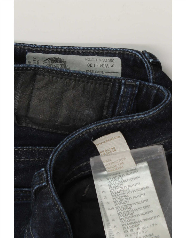 Diesel Herren Slim Jeans W34 L30 Marineblaue Baumwolle