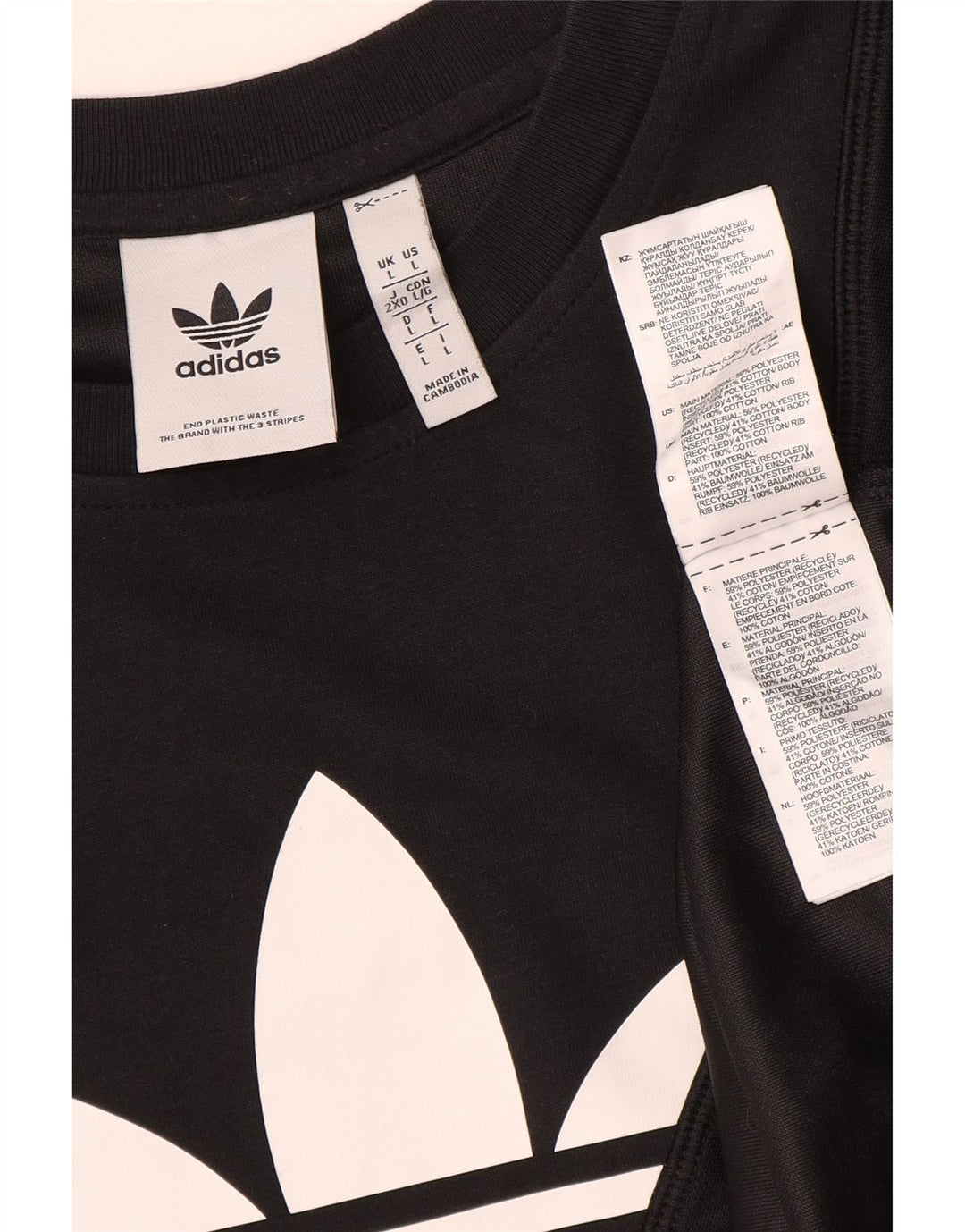 Adidas Herren Grafik T-Shirt Top Large Schwarz Polyester