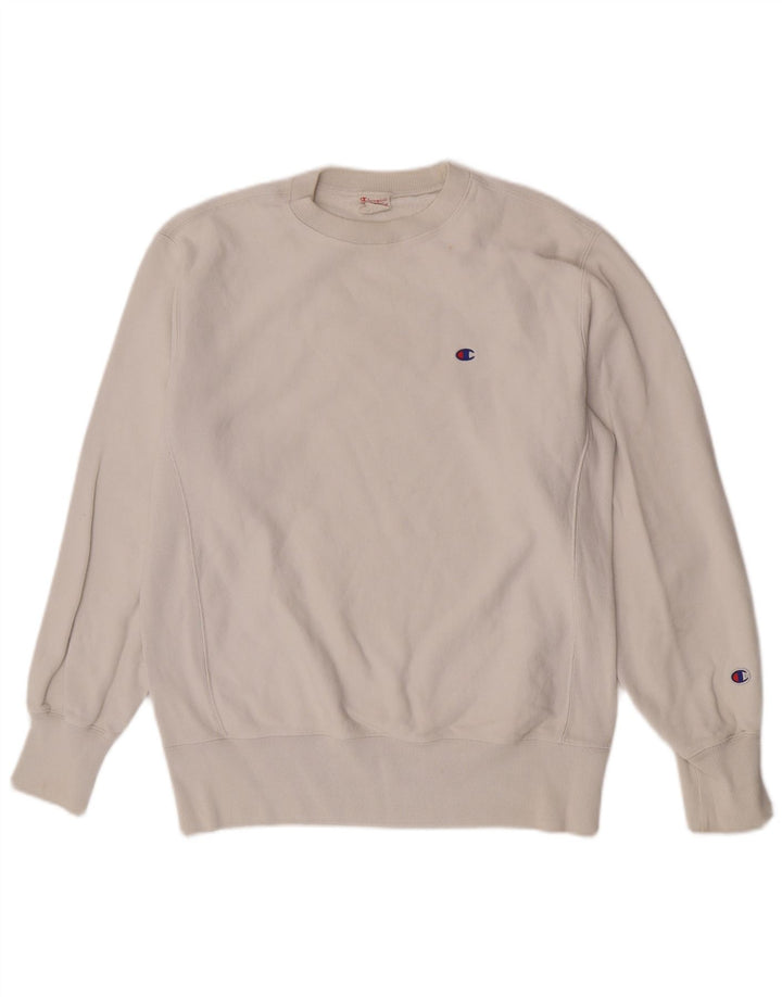 Champion Damen Sweatshirt Pullover UK 20 2XL Weiße Baumwolle