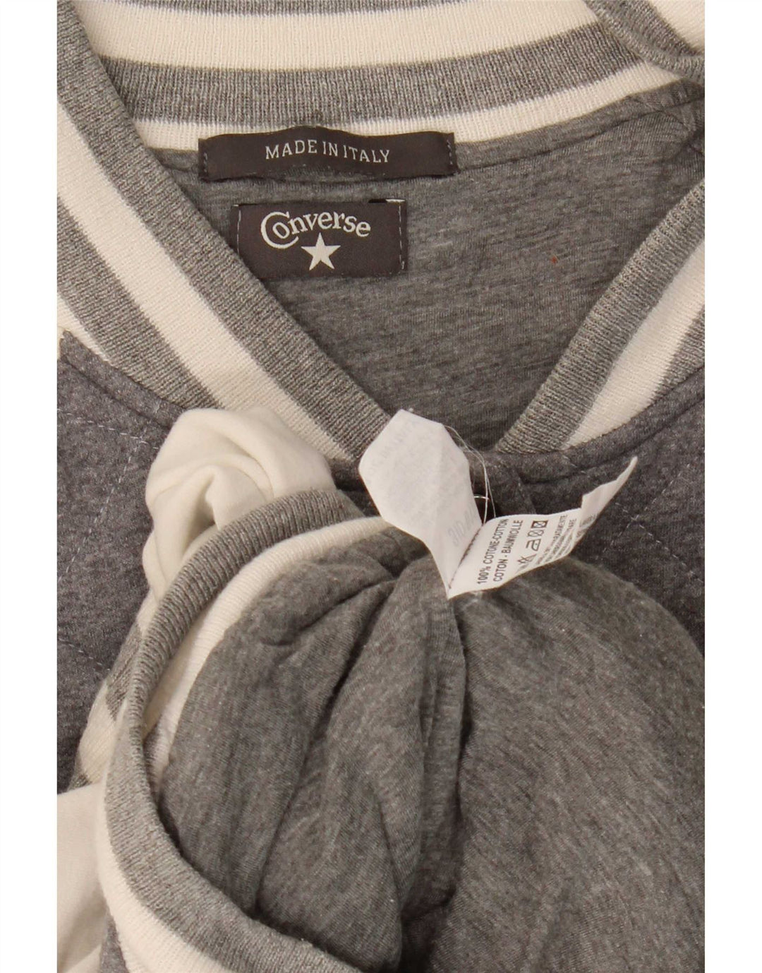 Converse Varsity-Trainingsanzugoberteil für Damen, UK 14, Mittelgrau, Farbblock