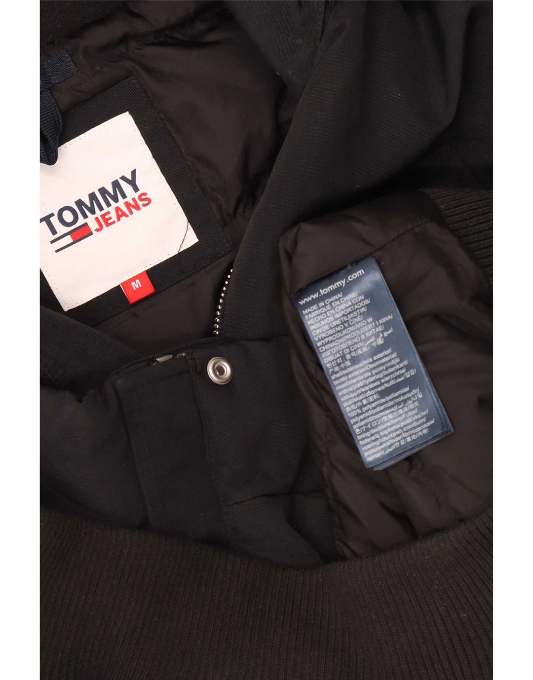 Tommy Hilfiger Damen-Bomberjacke mit Kapuze, gepolstert, Gr. 14, mittelschwarz
