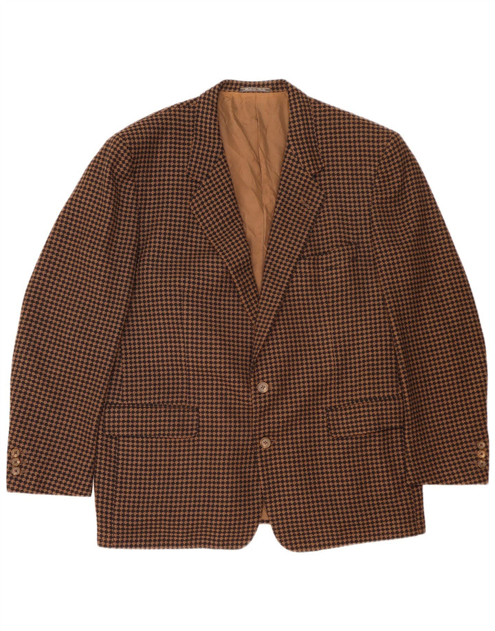Corneliani Herren 2-Knopf-Blazerjacke IT 56 3XL Brauner Hahnentritt