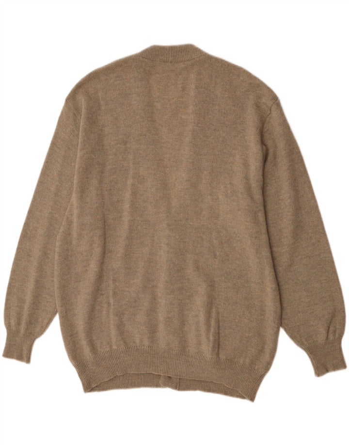 Vintage Herren Cardigan Pullover XL Braun Argyle/Diamant