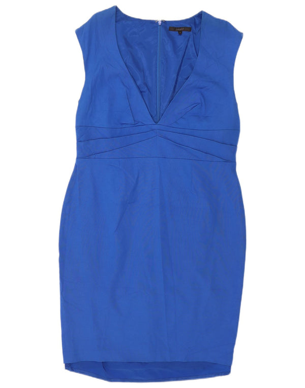 Coast Damen Ärmelloses Etuikleid UK 18 XL Blaue Viskose