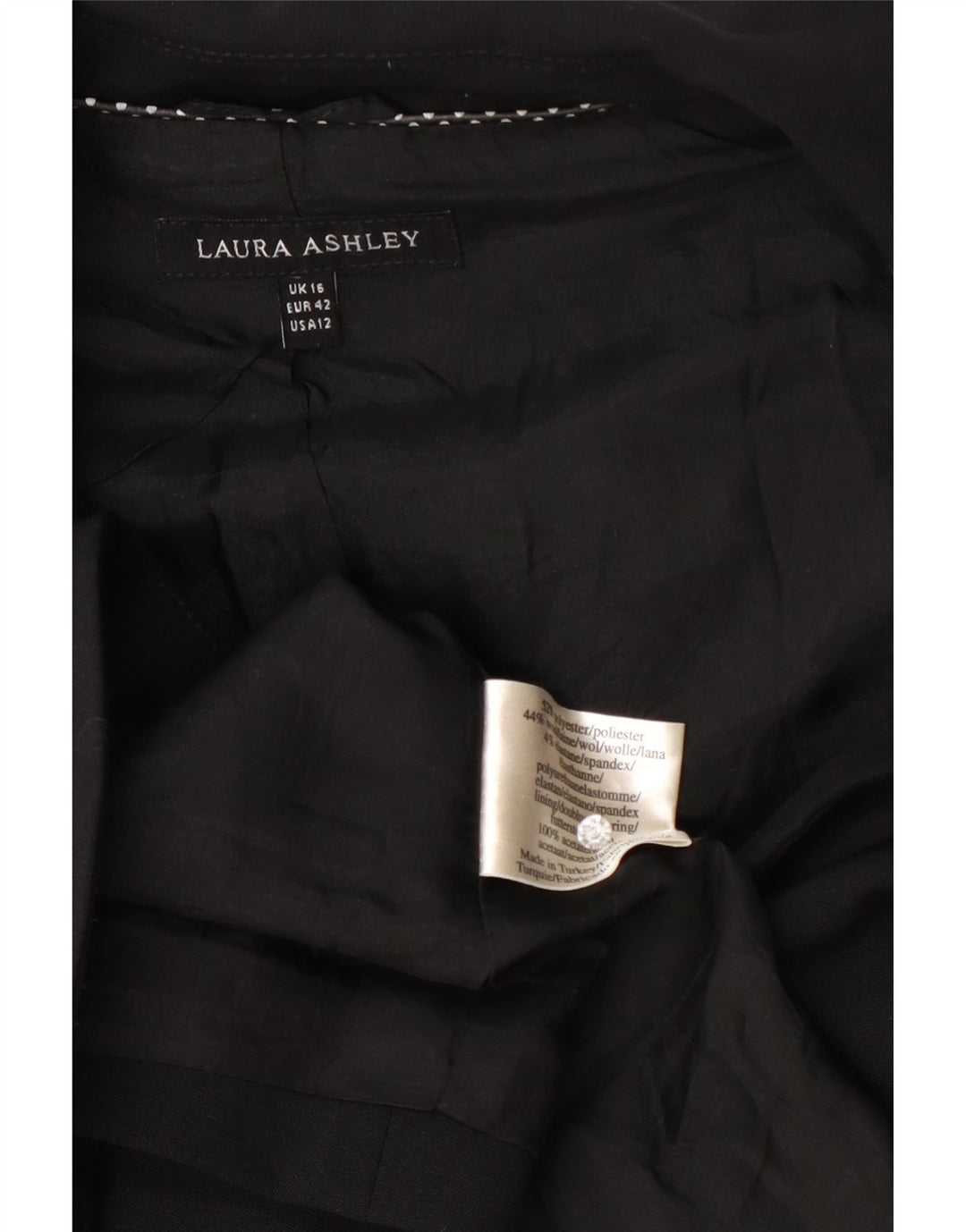 Laura Ashley Damen 1-Knopf-Blazerjacke UK 16 Large Schwarz Polyester