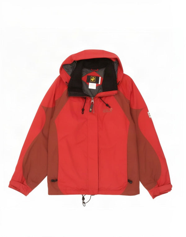 Jack Wolfskin Womens Loose Fit Skijacke UK 18/20 XL Burgund Farbblock