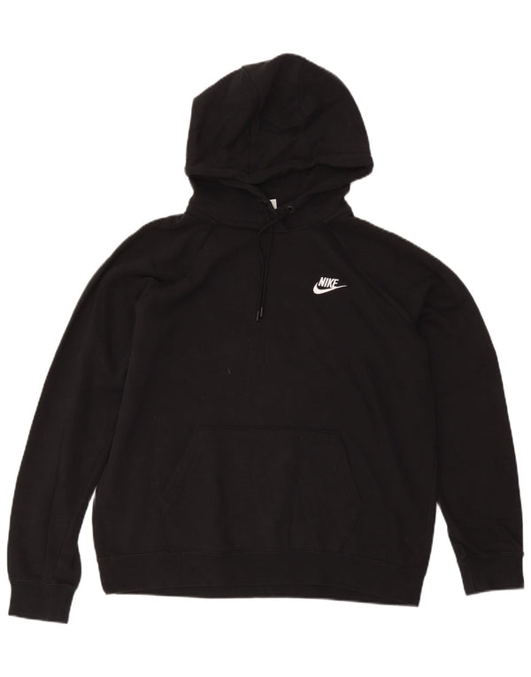 Nike Damen Kapuzenpullover UK 16 Large Schwarz Baumwolle