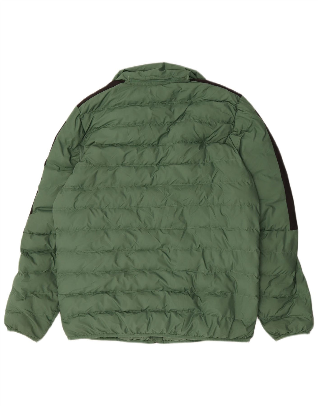 Puma Herren Wattierte Jacke UK 38 Mittelgrünes Colourblock-Polyester