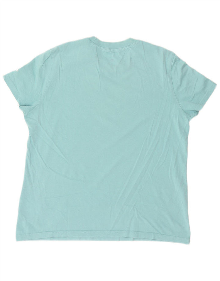 ADIDAS Damen Grafik T-Shirt Top UK 20/22 XL Blaue Baumwolle